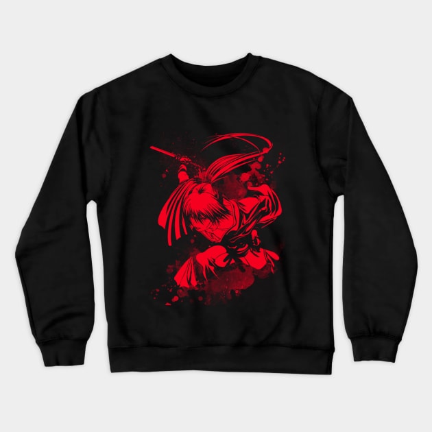 SAMURAI RUROUNI MOVES Crewneck Sweatshirt by opawcreate